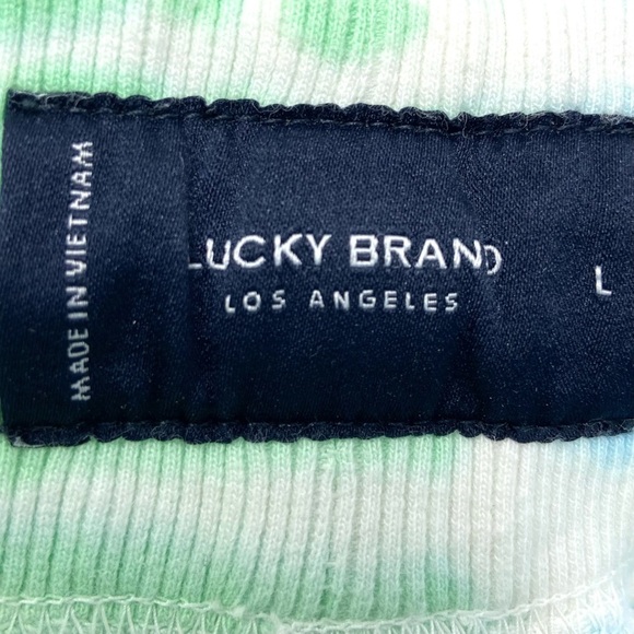 Lucky Brand Pride Tie Dye Clover Gender Neutral Shorts Elastic Waist LARGE - Picture 7 of 16